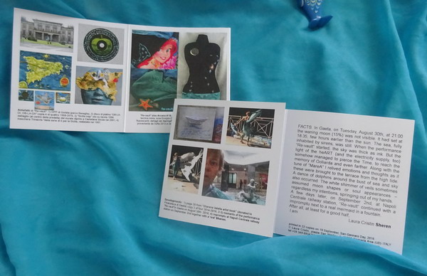 "Re-vault sTRIP", 3 pages leporello cm 10,5 x 29,6, with antefacts and developments of Re-vault, 22 copies in English and 22 in Italian, story on one side and illustrations on reverse, 2016